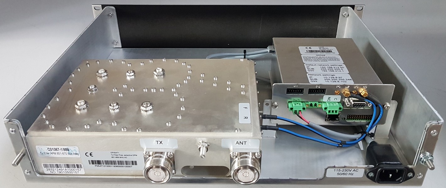 Txfilter with power monitor
